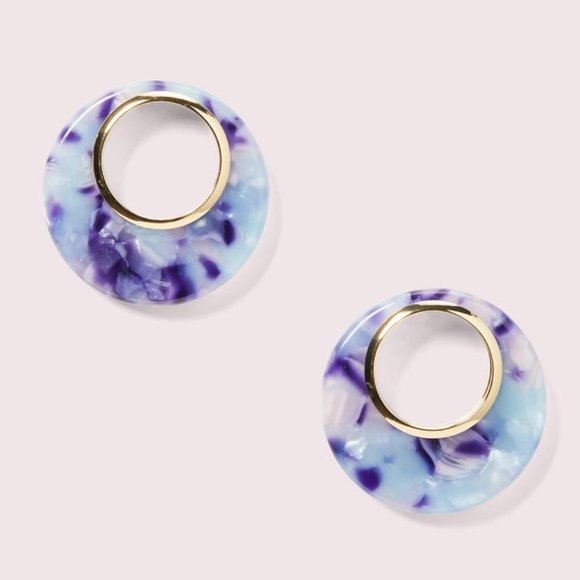 NEW Kate Spade On The Dot Hoop Stud Earrings